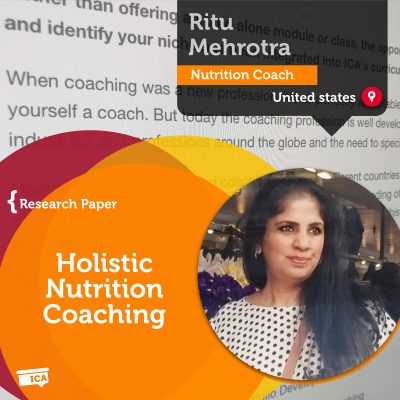 Holistic Nutrition Coaching Ritu Mehrotra_Coaching_Research_Paper