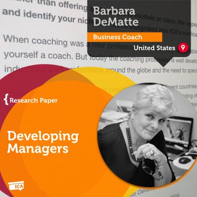 Developing Managers Barbara DeMatte._Coaching_Research_Paper